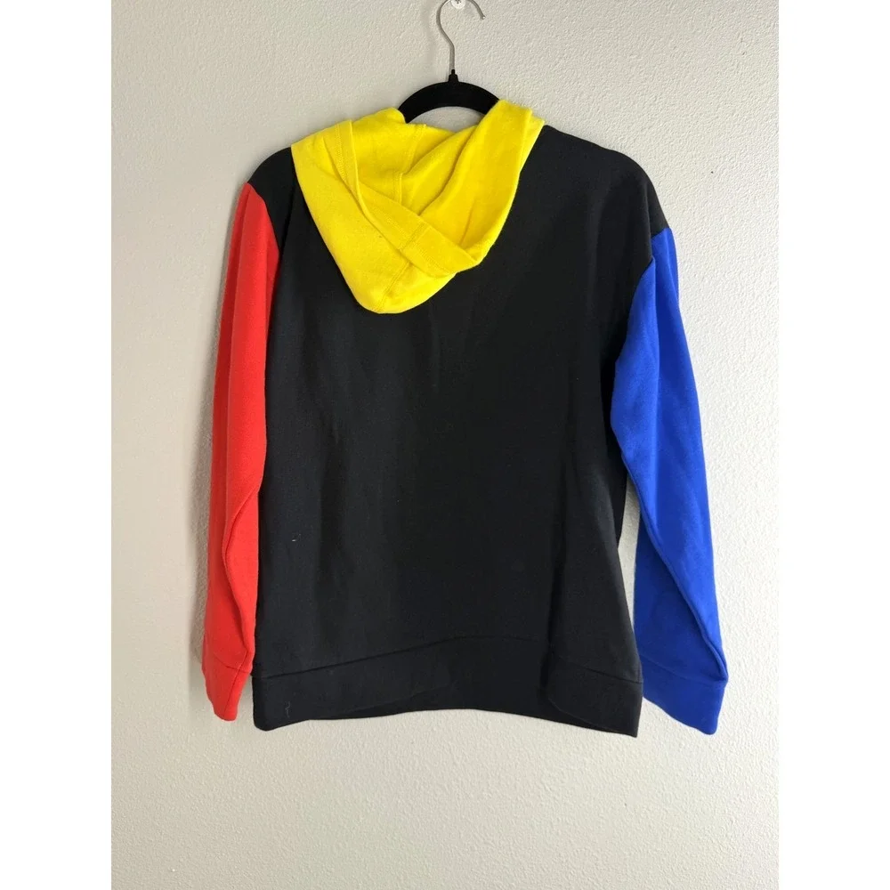 Adidas Hoodie Youth LARGE 14 Multicolor Colorblock Freestyle Pullover Sweatshirt